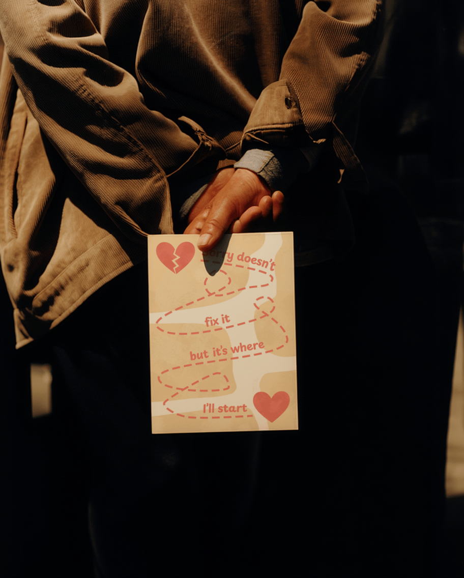 Sorry Is Just the Start Card mockup 6