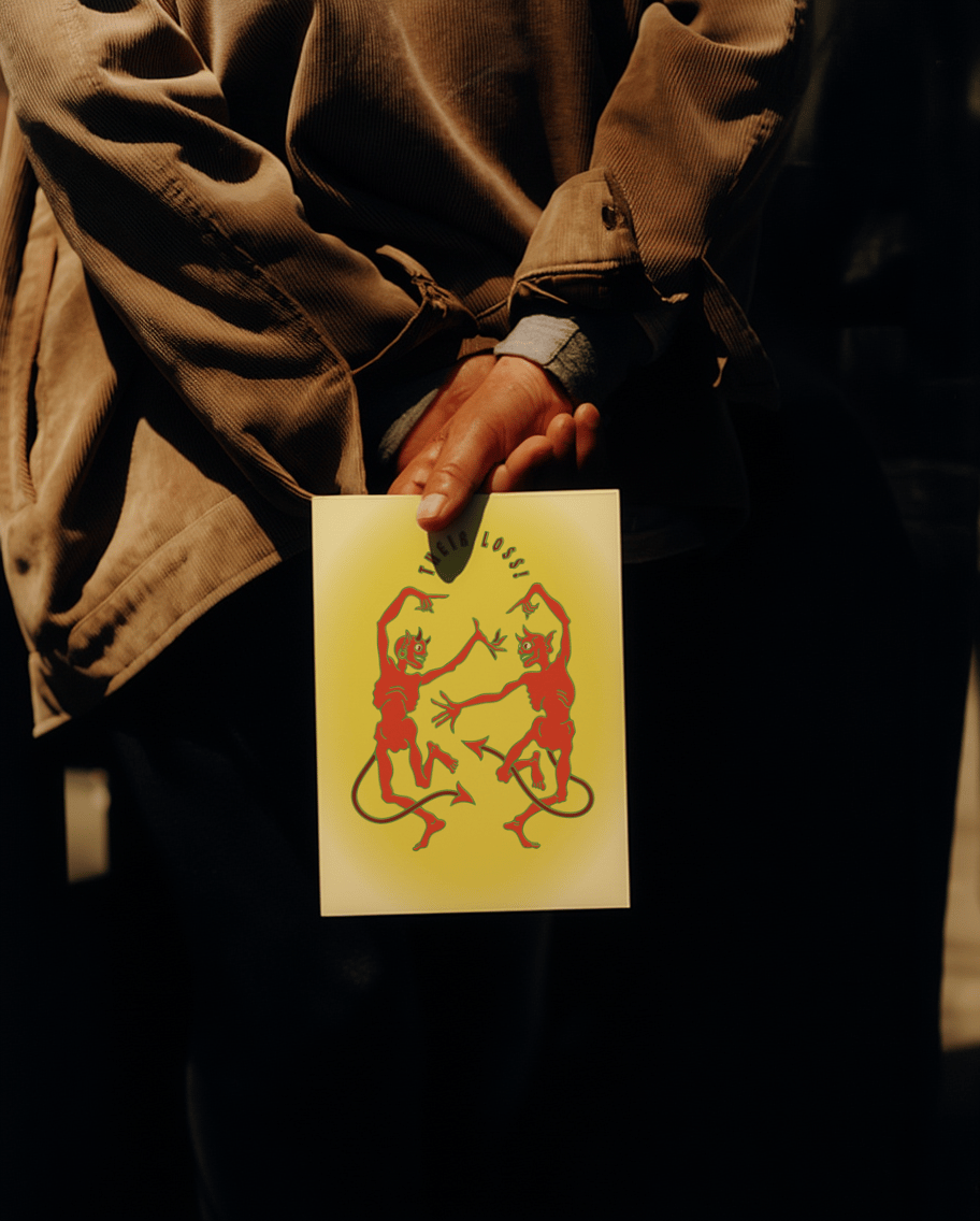 Their Loss Devil Dance Card mockup 6