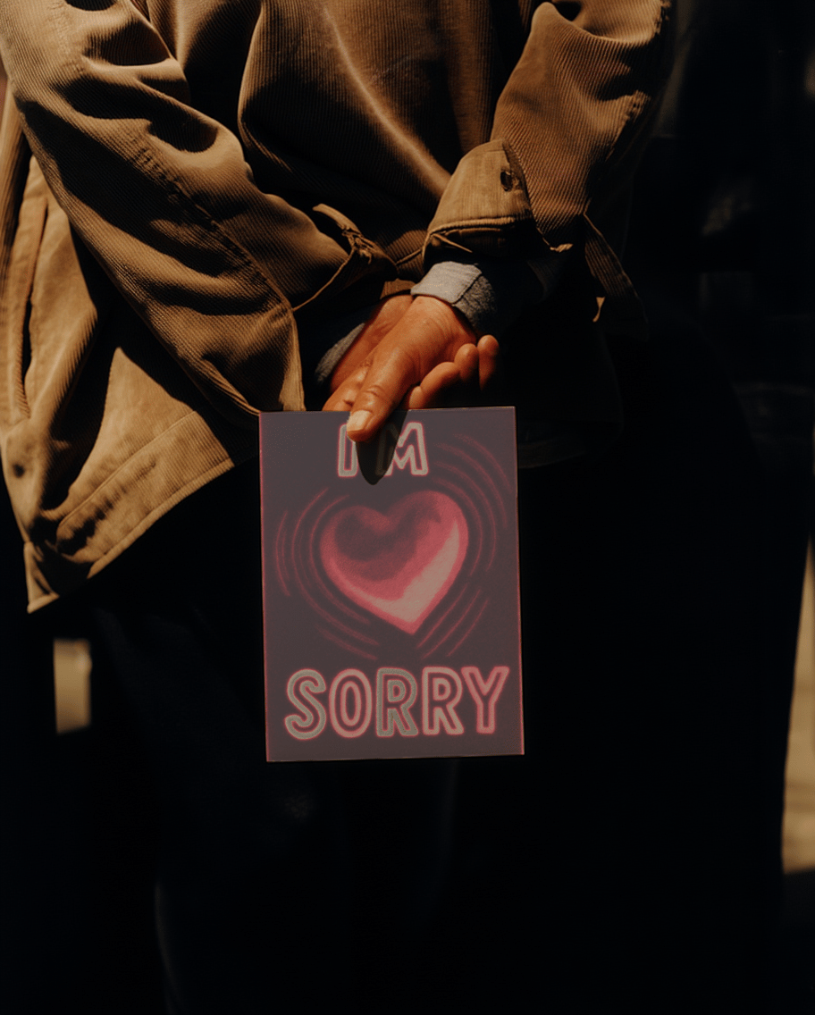 I'm Sorry Heartbeat Card mockup 5