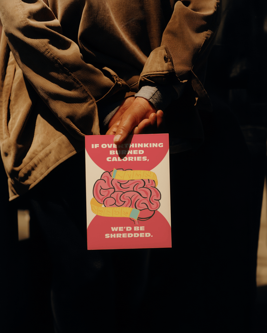 Overthinking Shredded Brain Card mockup 6