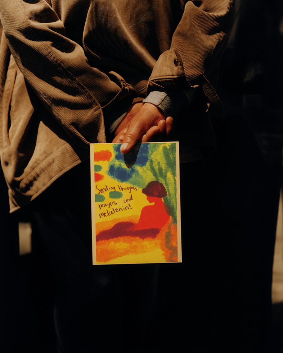 Sending Thoughts, Prayers, & Melatonin Card mockup 5