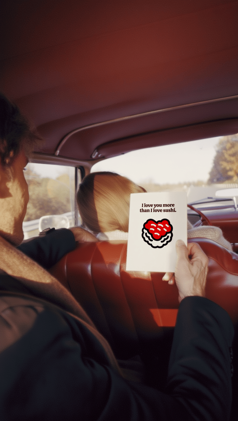 More Than Sushi Love Card mockup 6