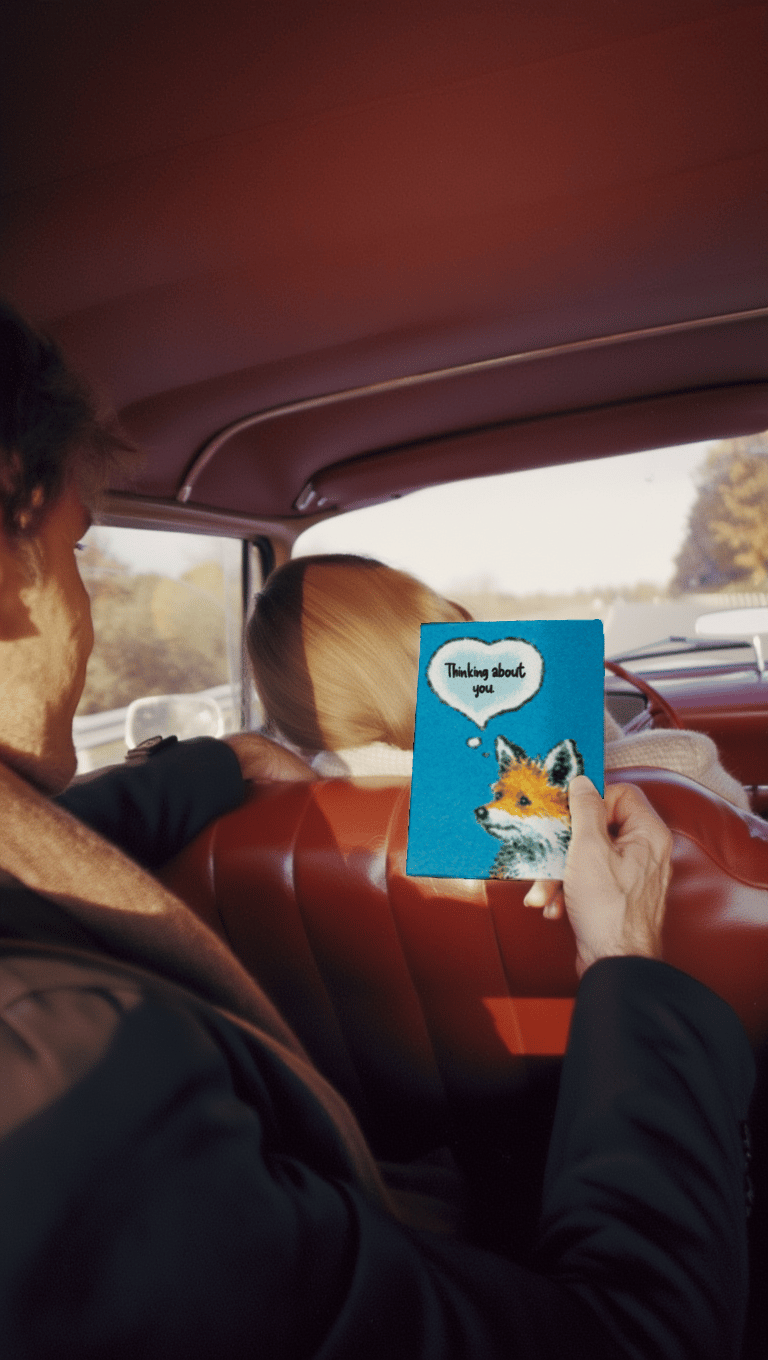 Thinking of You Fox Card mockup 6