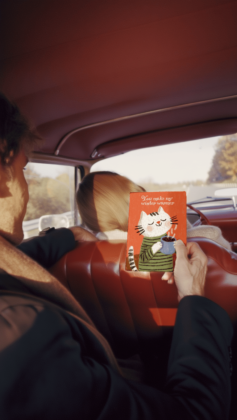 Cozy Cat Winter Wishes mockup 6