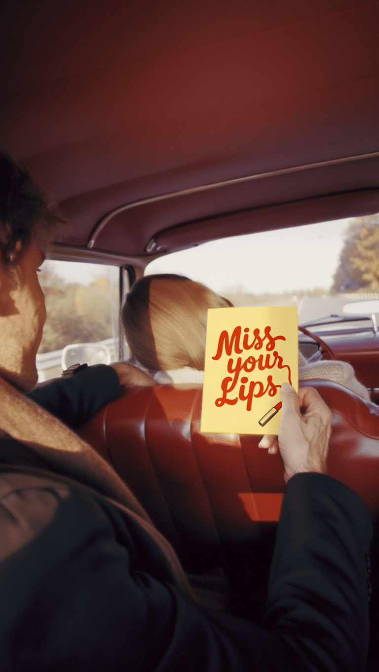 Miss Your Lips Card mockup 6