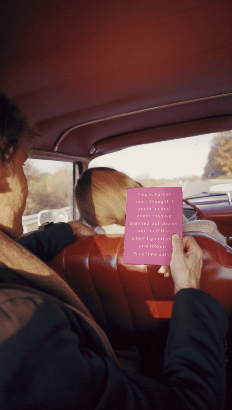Worth the Distance Love Card mockup 6