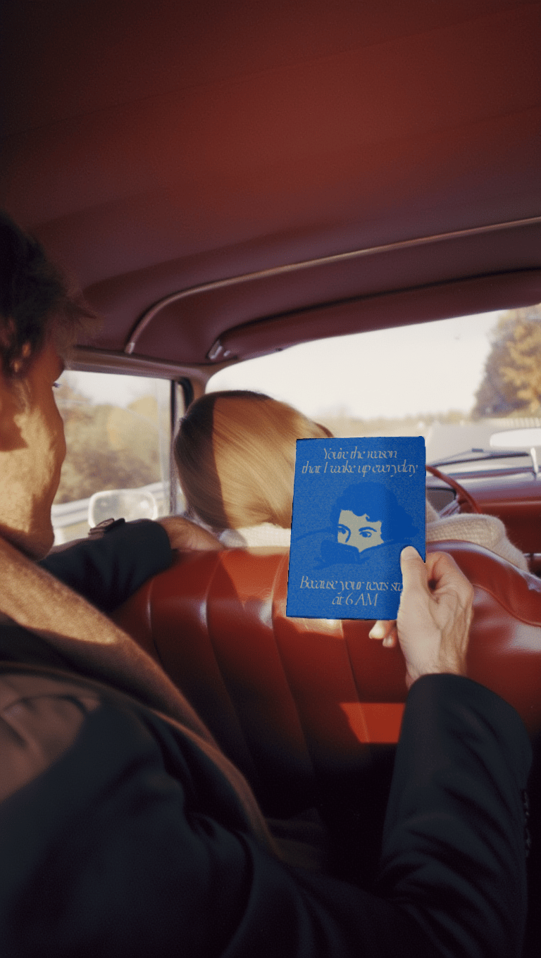 You’re The Reason I Wake Up Early Card mockup 5