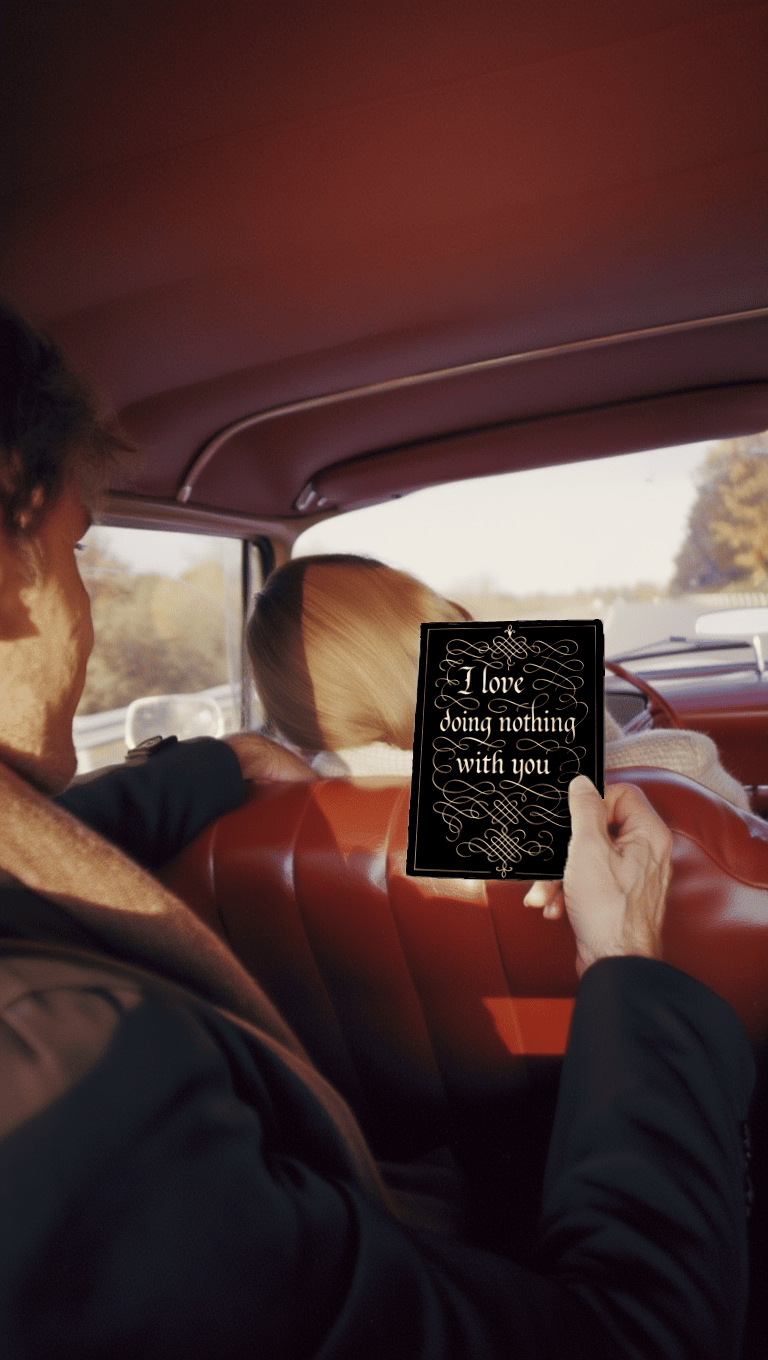 Love Doing Nothing With You Card mockup 6