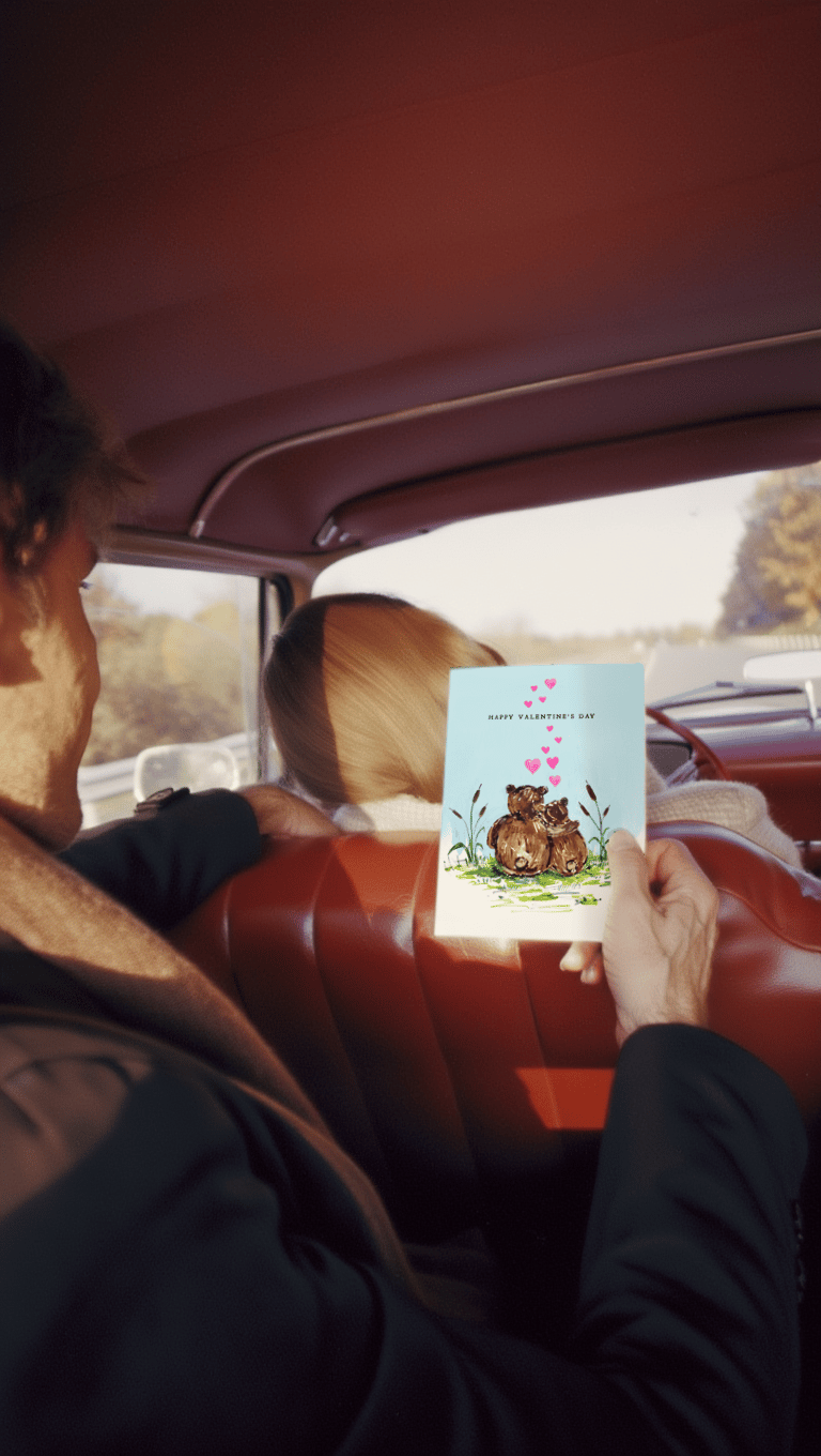 Two Bears Valentine's Day Card mockup 6