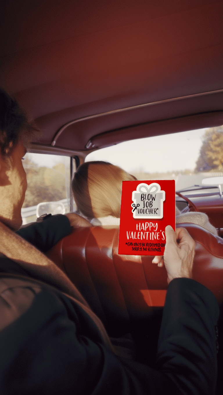 Blow Job Voucher Valentine's Day Card mockup 6