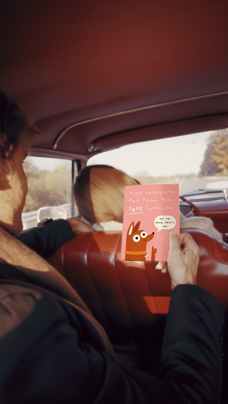 True Favourite Dog Valentine's Day Card mockup 6