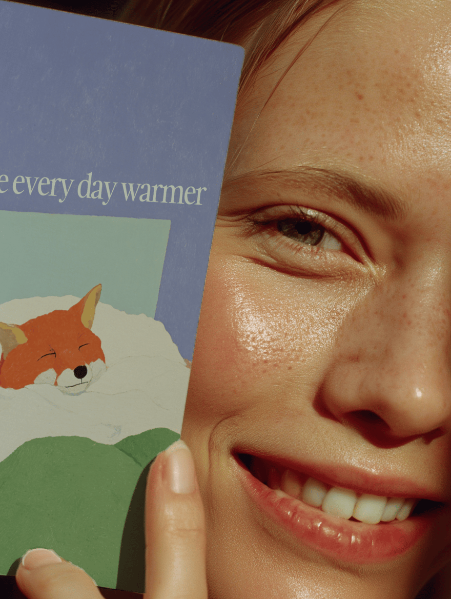 Warm Days with You Fox Card mockup 6