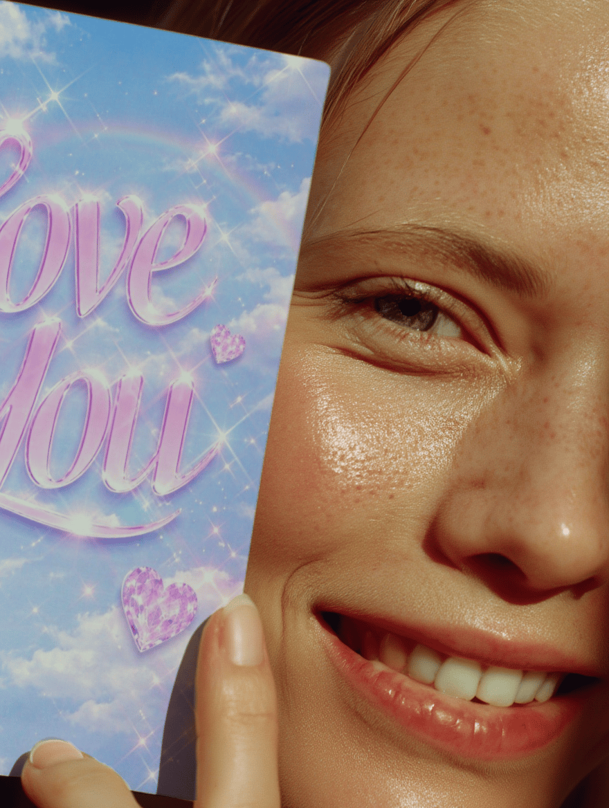 Sparkling Love Card mockup 6