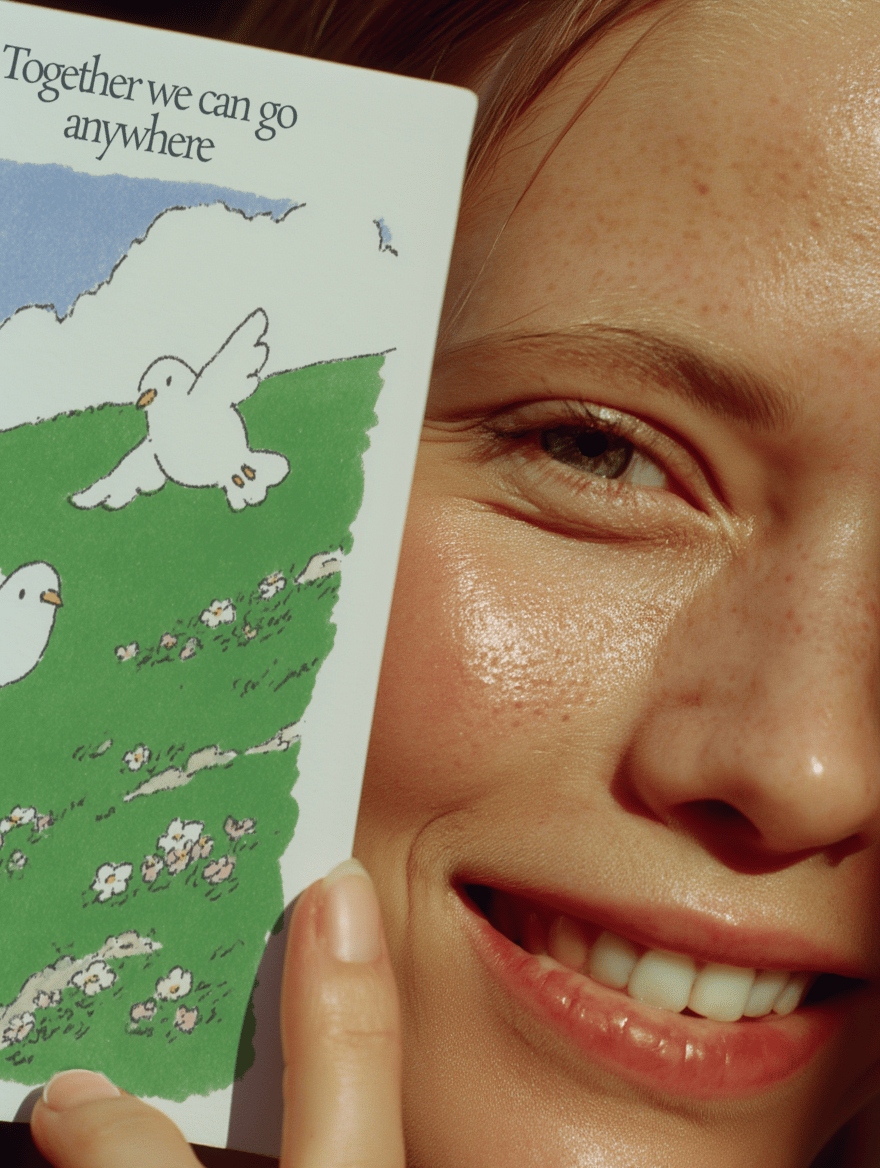 Soaring Together Greeting Card mockup 6