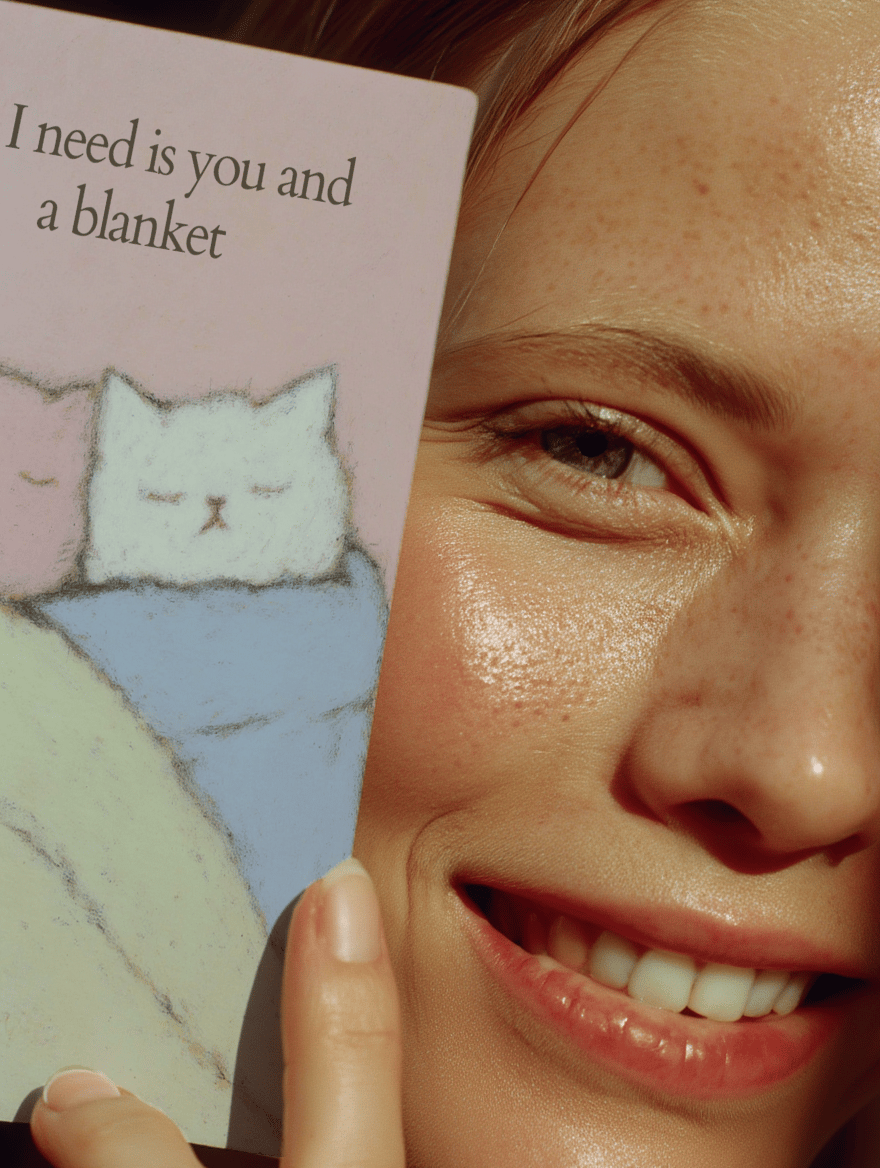 Cozy Love Cats Card mockup 6