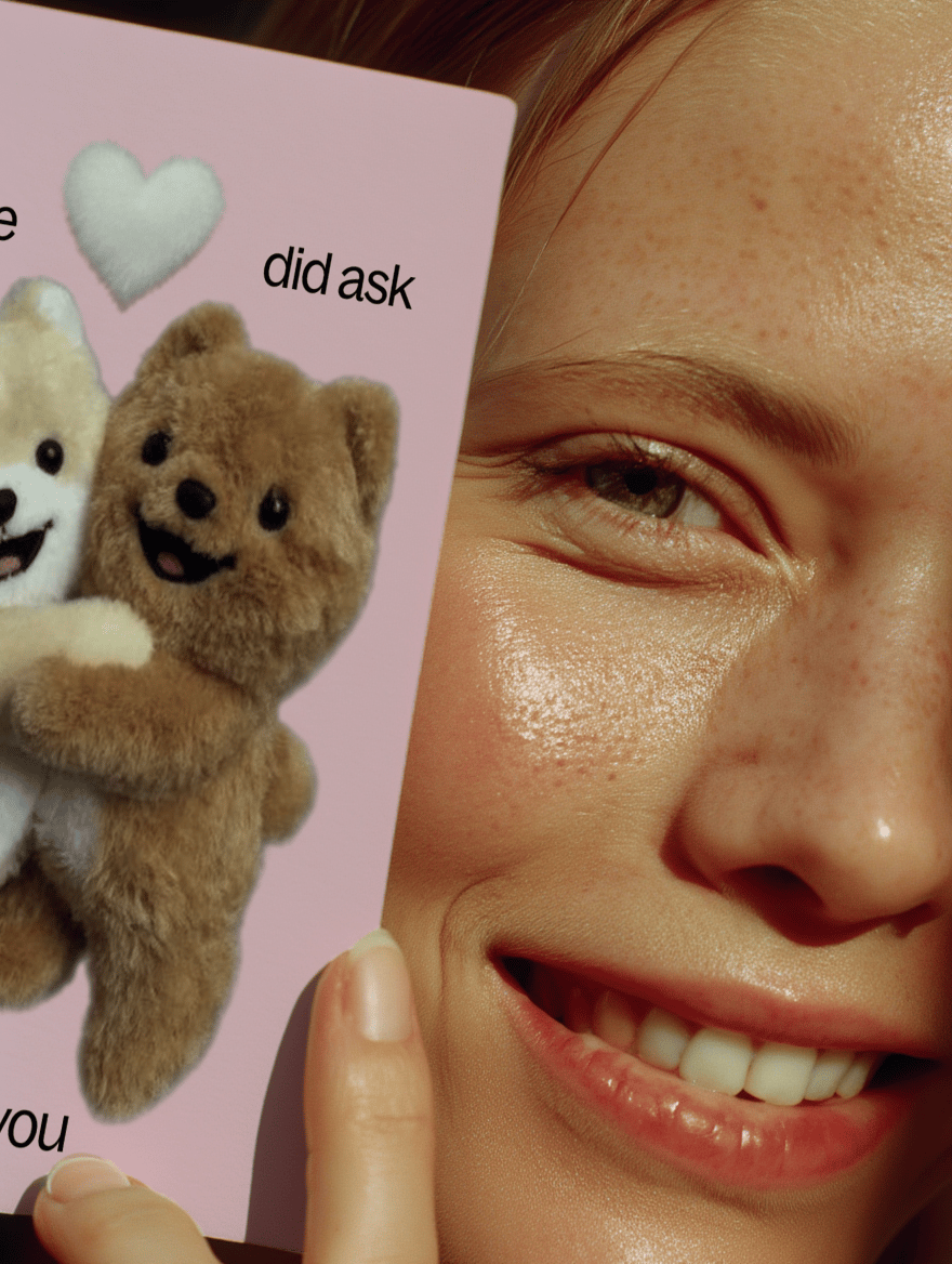 Cuddly Love & Care Card mockup 6