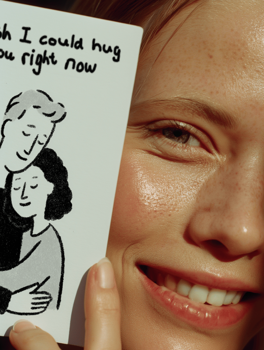 Wish I Could Hug You Right Now Card mockup 6