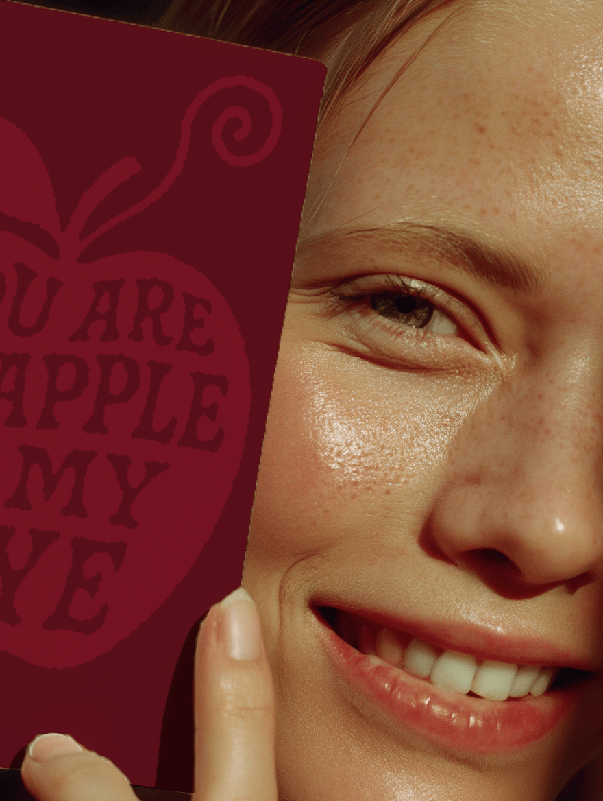 Apple to My Eye Love Card mockup 6