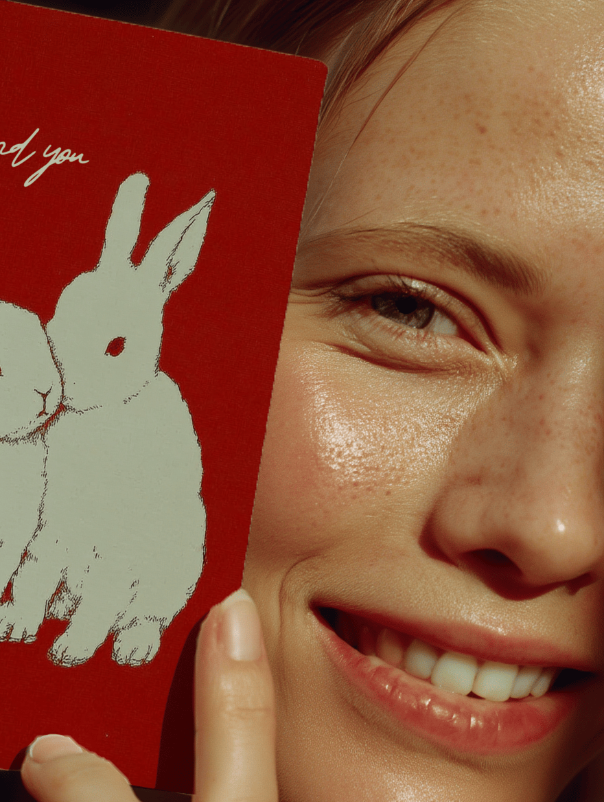 Me and You Bunny Love Card mockup 6