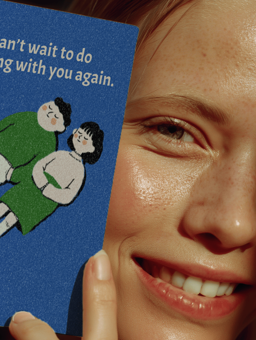 Lazy Day Together Greeting Card mockup 6