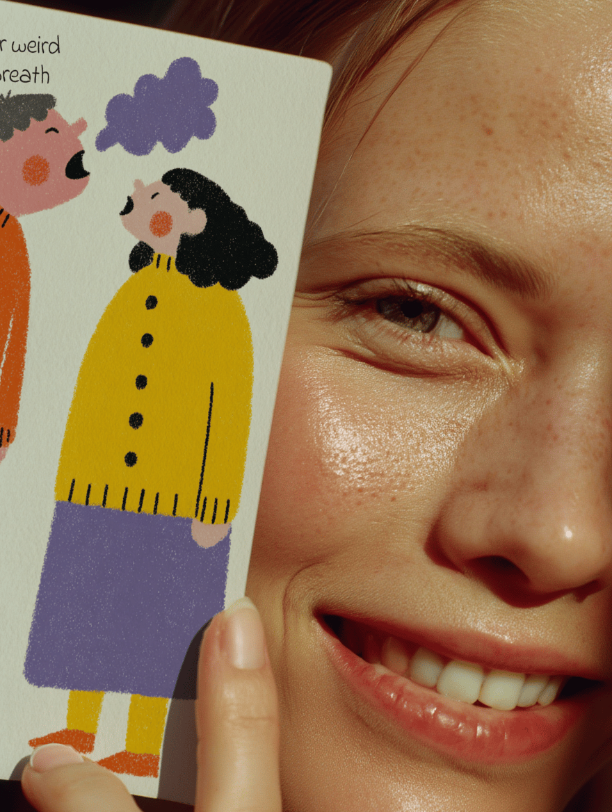 Funny Morning Breath Miss You Card mockup 6