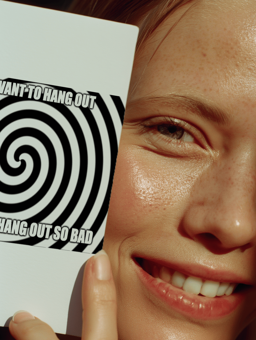 Hypnotic Hang Out Card mockup 6