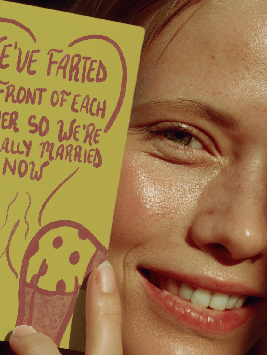 Basically Married Fart Card mockup 5