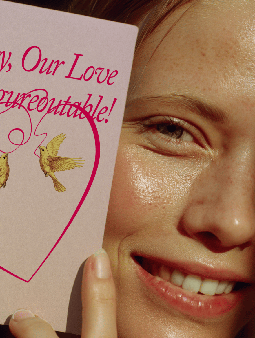 Our Love Is Figureoutable Valentine Card mockup 6