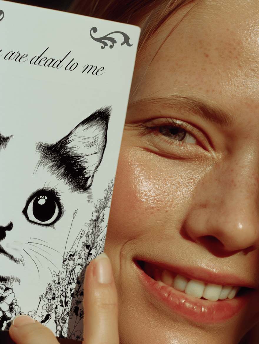 You Are Dead to Me Cat Card mockup 6