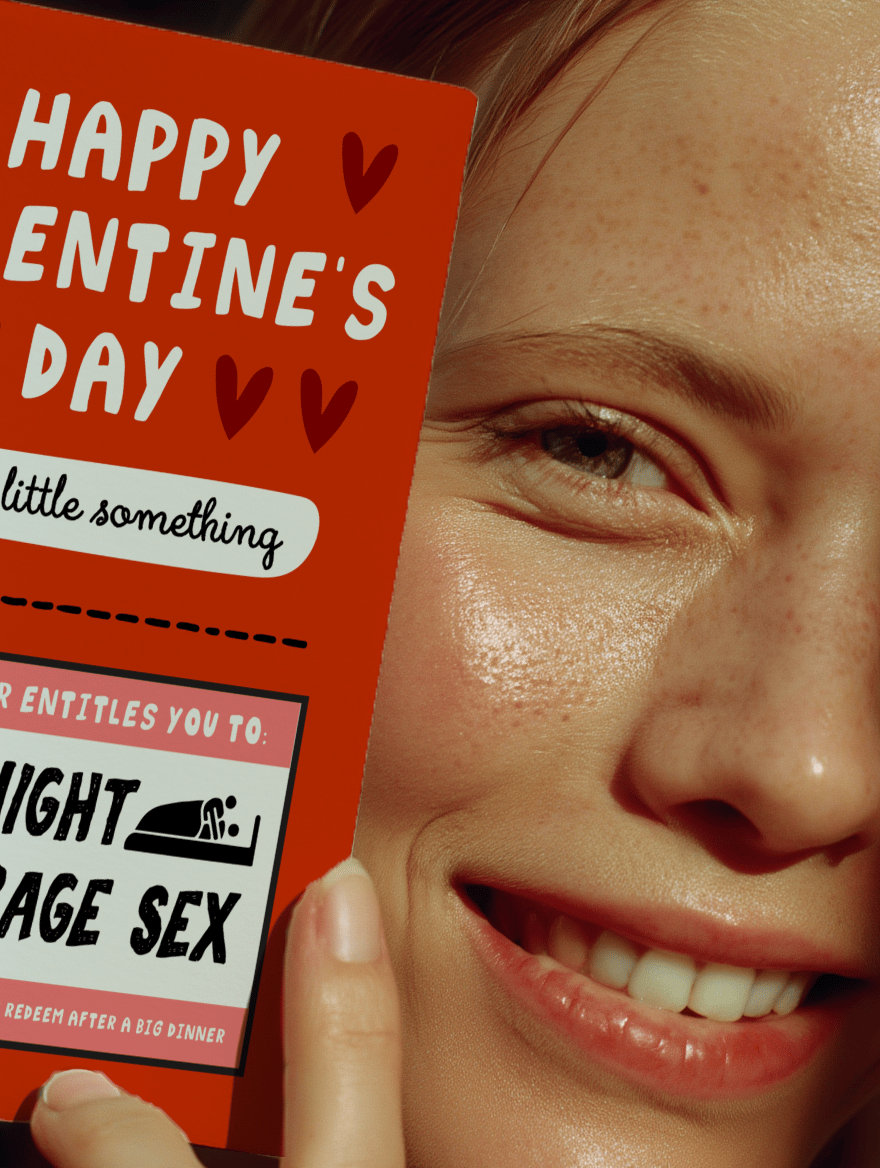 Average Sex Voucher Valentine's Day Card mockup 6
