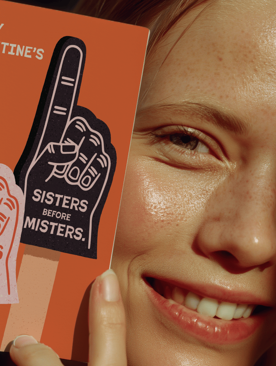 Happy Galentine's Day Foam Finger mockup 6