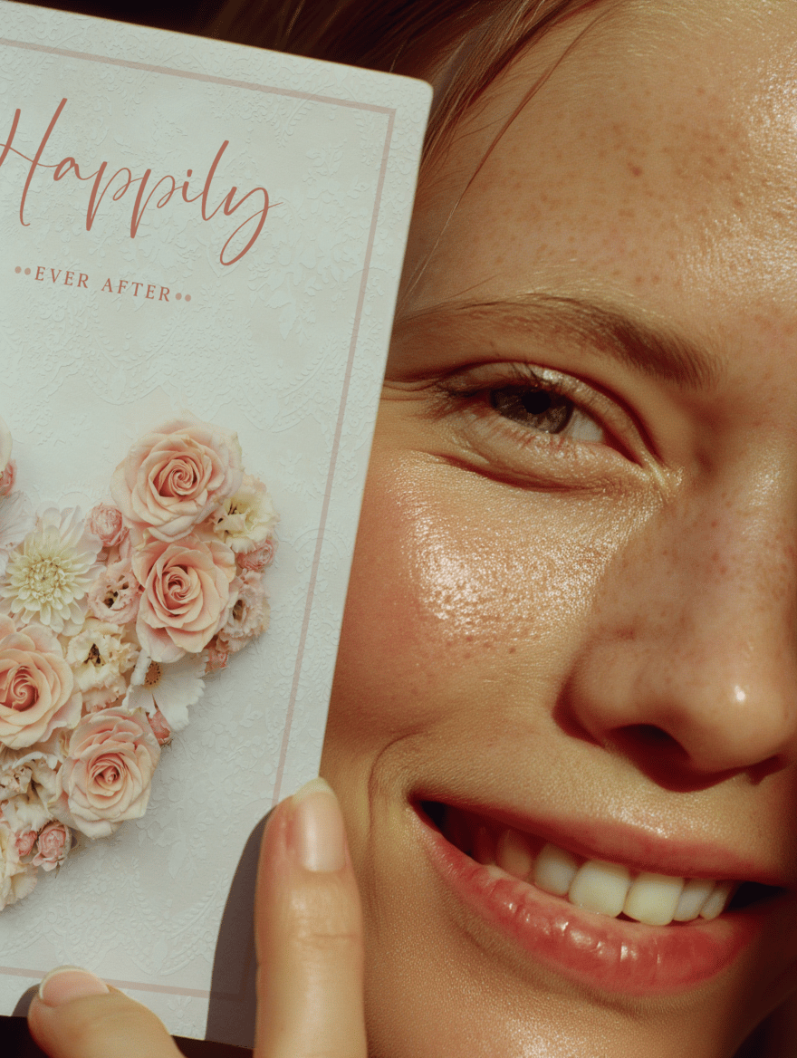 Happily Ever After Floral Card mockup 6