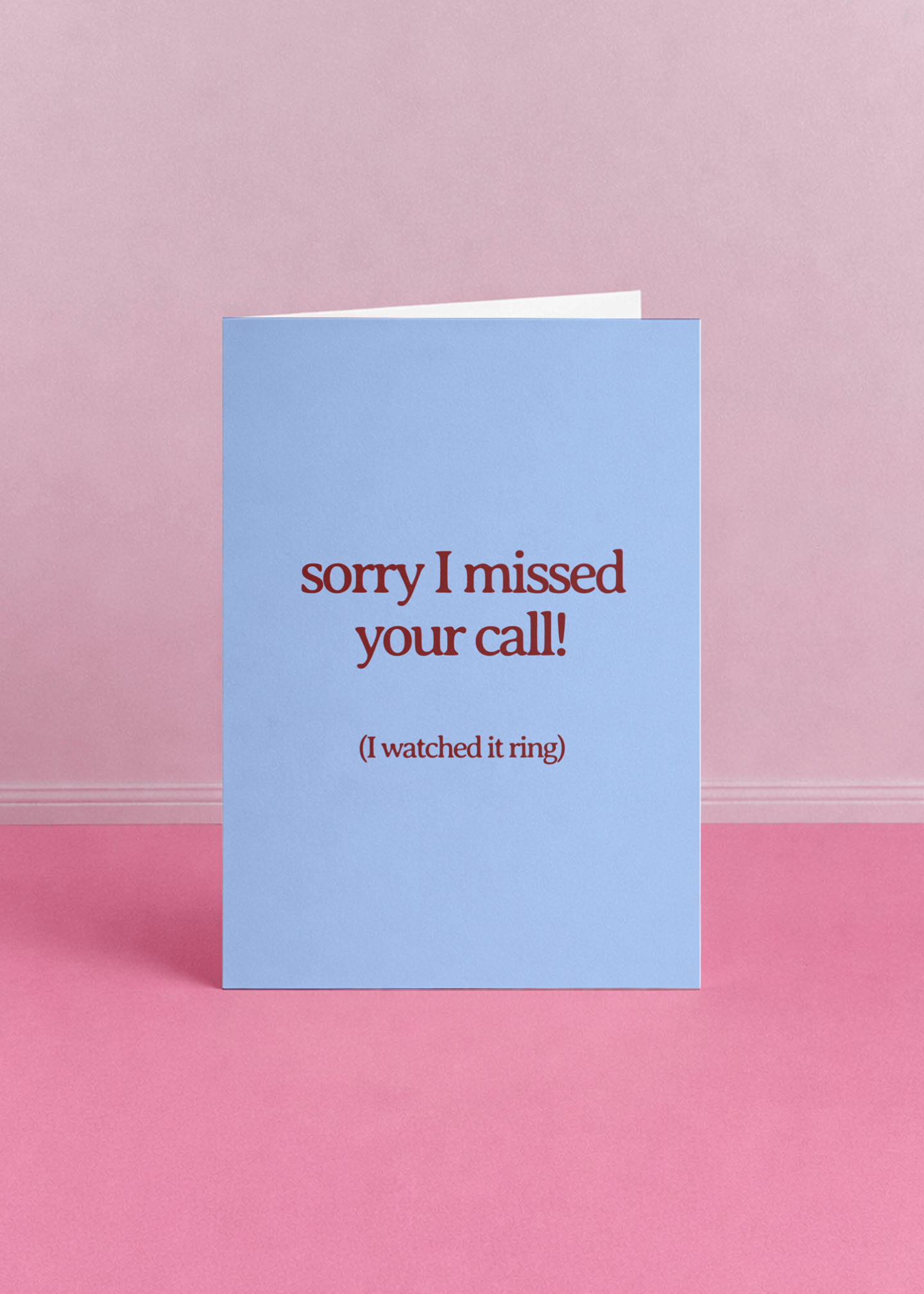 sorry i missed your call! mockup 5