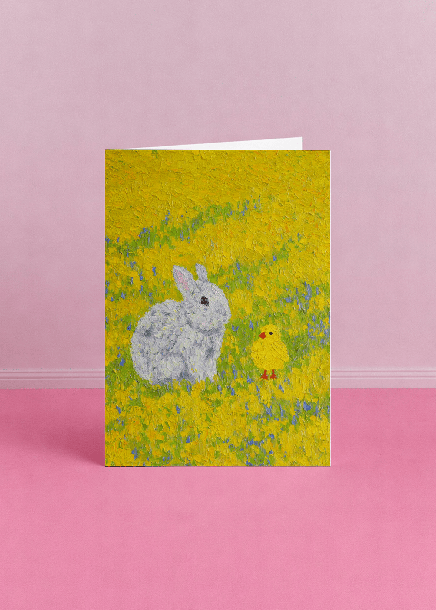 chick and bunny painting mockup 5