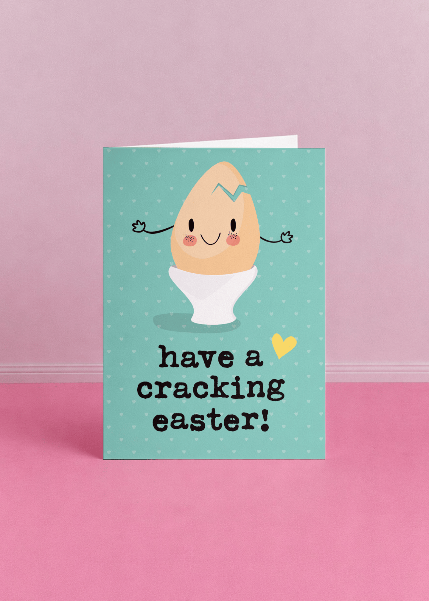 Easter Chic Chick Card mockup 5