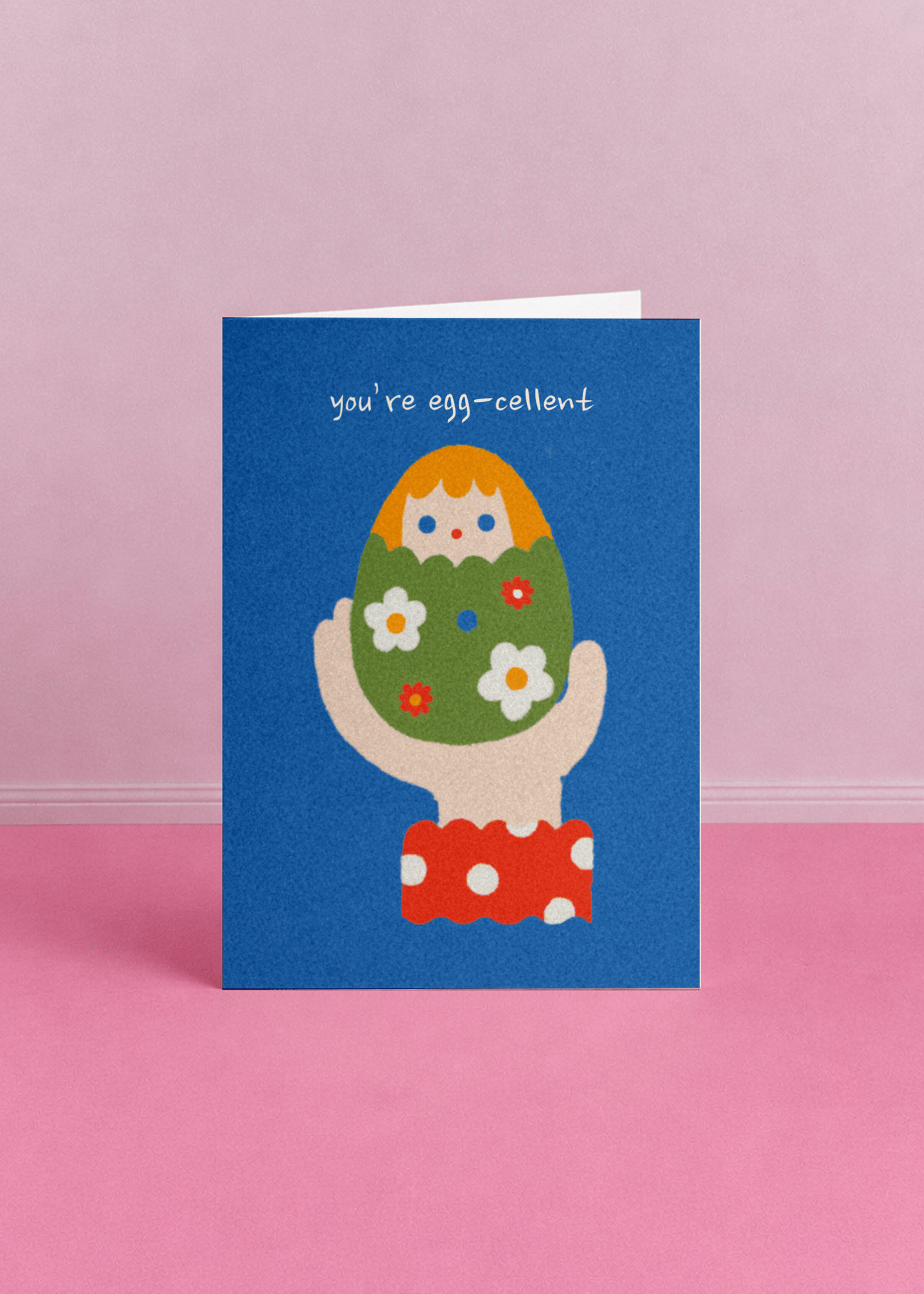 Egg-cellent Greeting Card mockup 5