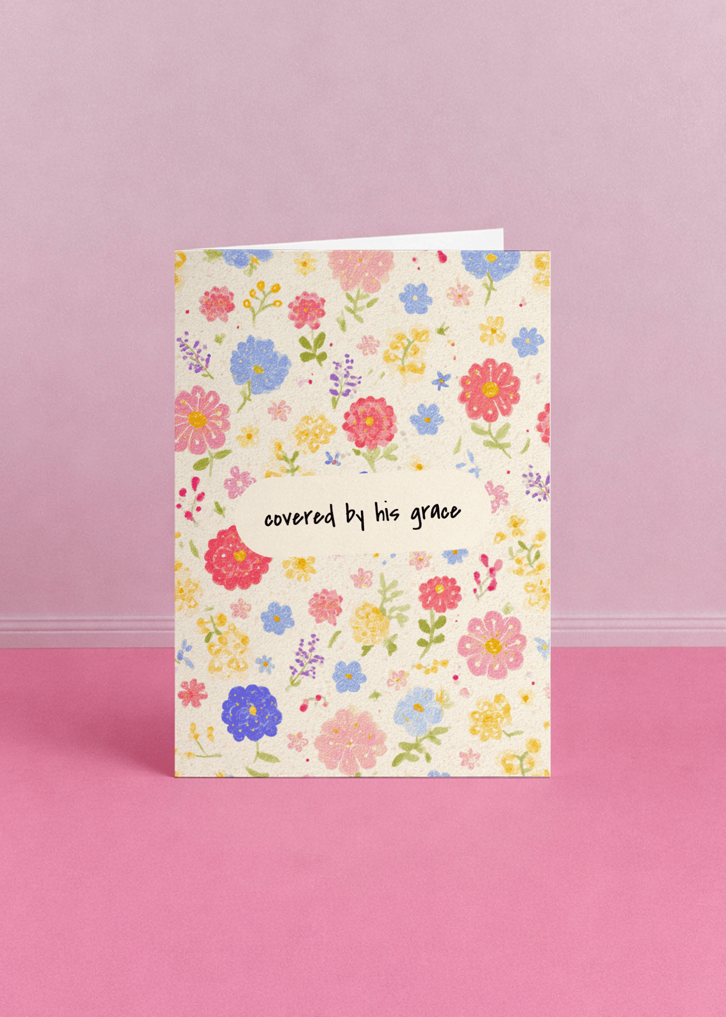 Graceful Blooms Greeting Card mockup 5