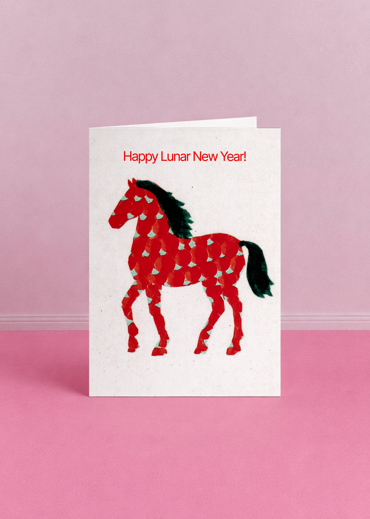 Festive Horse Lunar New Year Card mockup 5