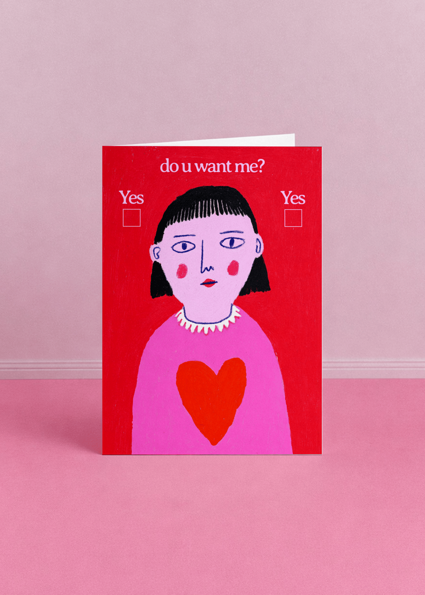 Playful 'Do You Want Me?' Card mockup 5
