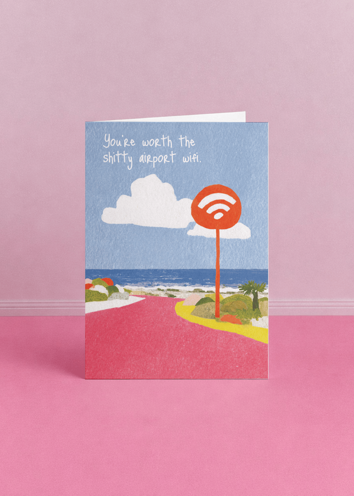 You're Worth the Wait Card mockup 5