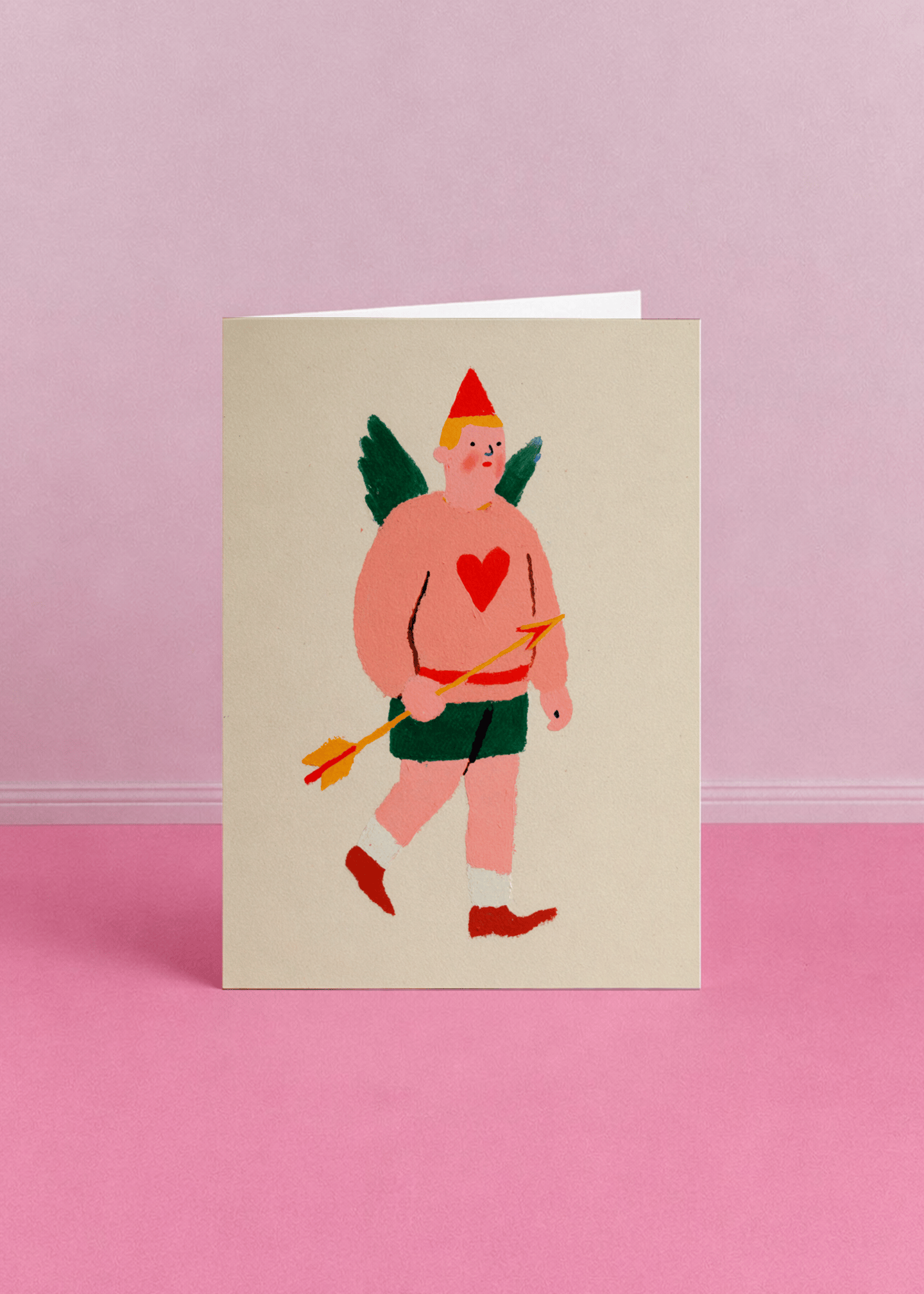Whimsical Cupid Greeting Card mockup 5