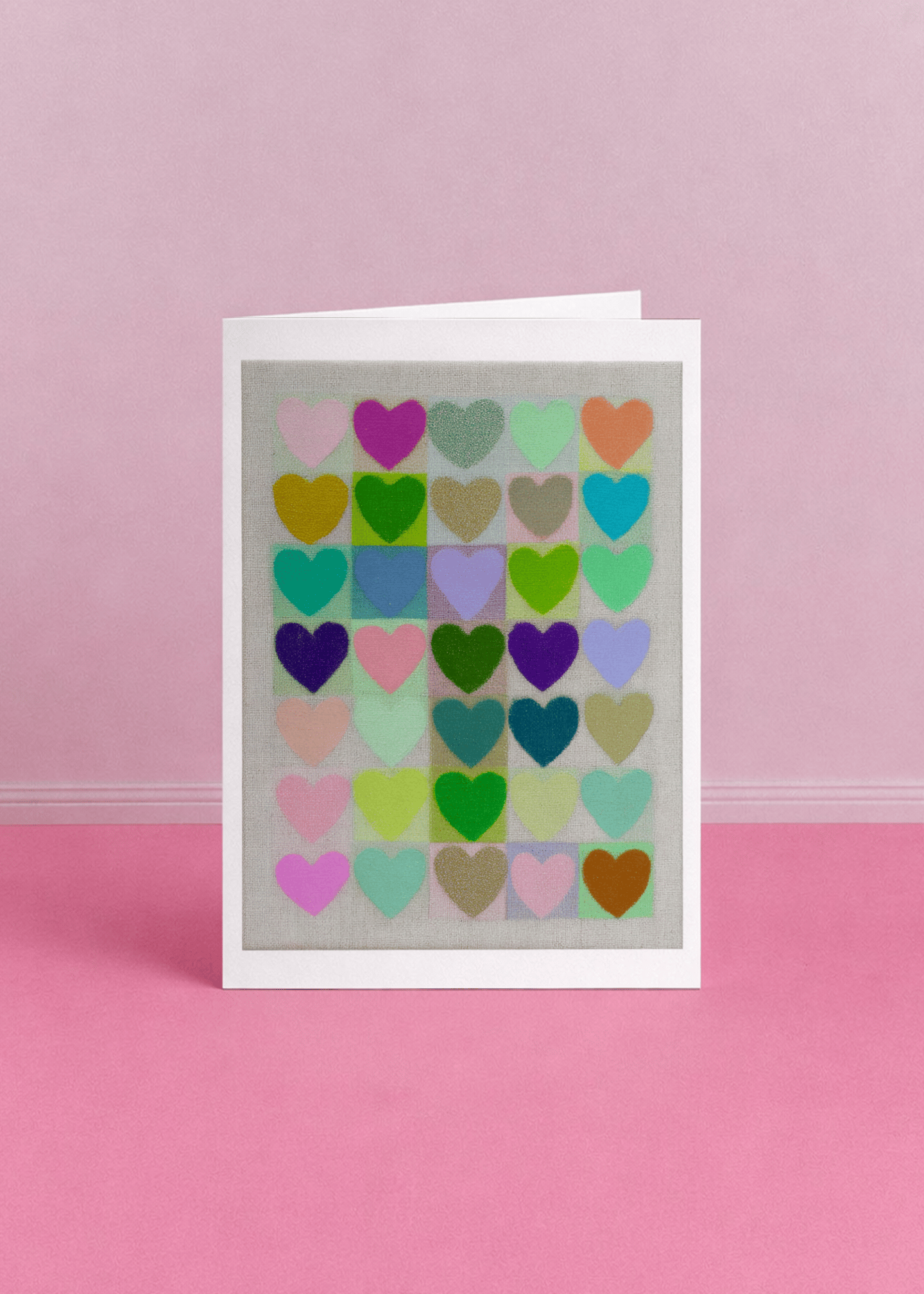 Colorful Heart Grid Card mockup 5