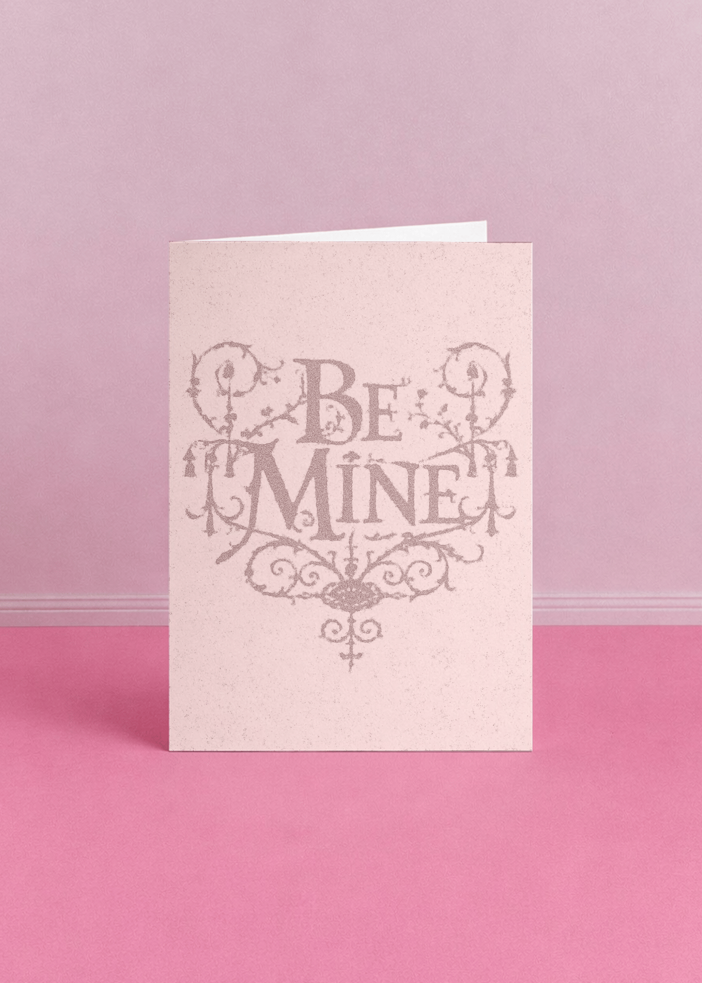 Be Mine Romantic Card mockup 5