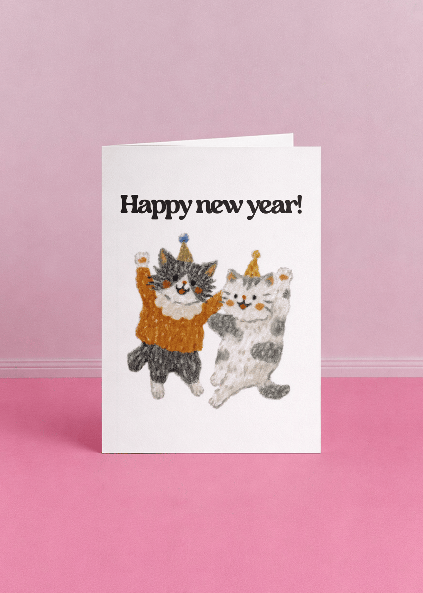 Feline Festive New Year Greeting mockup 5