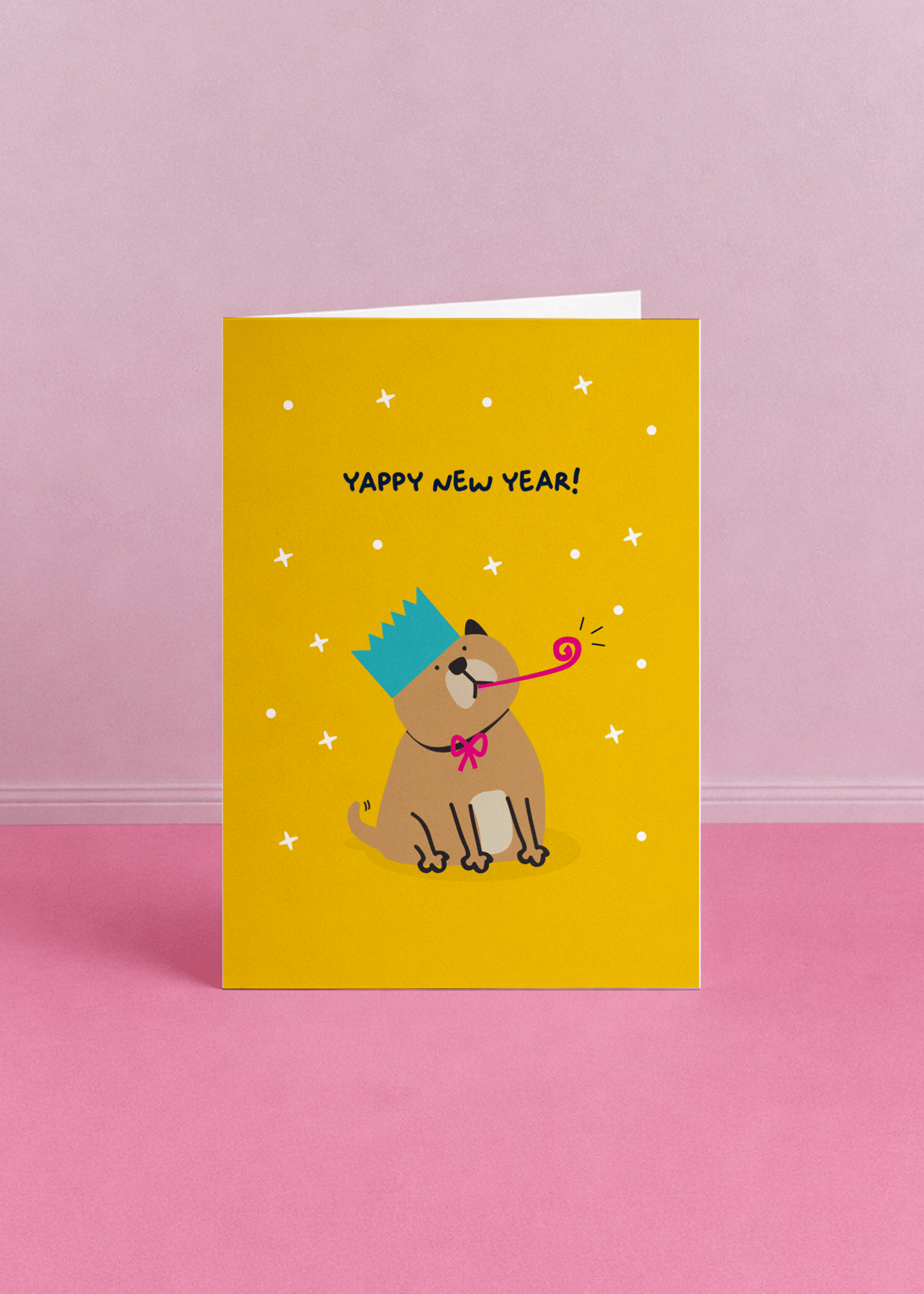 Yappy New Year Cheer Card mockup 5