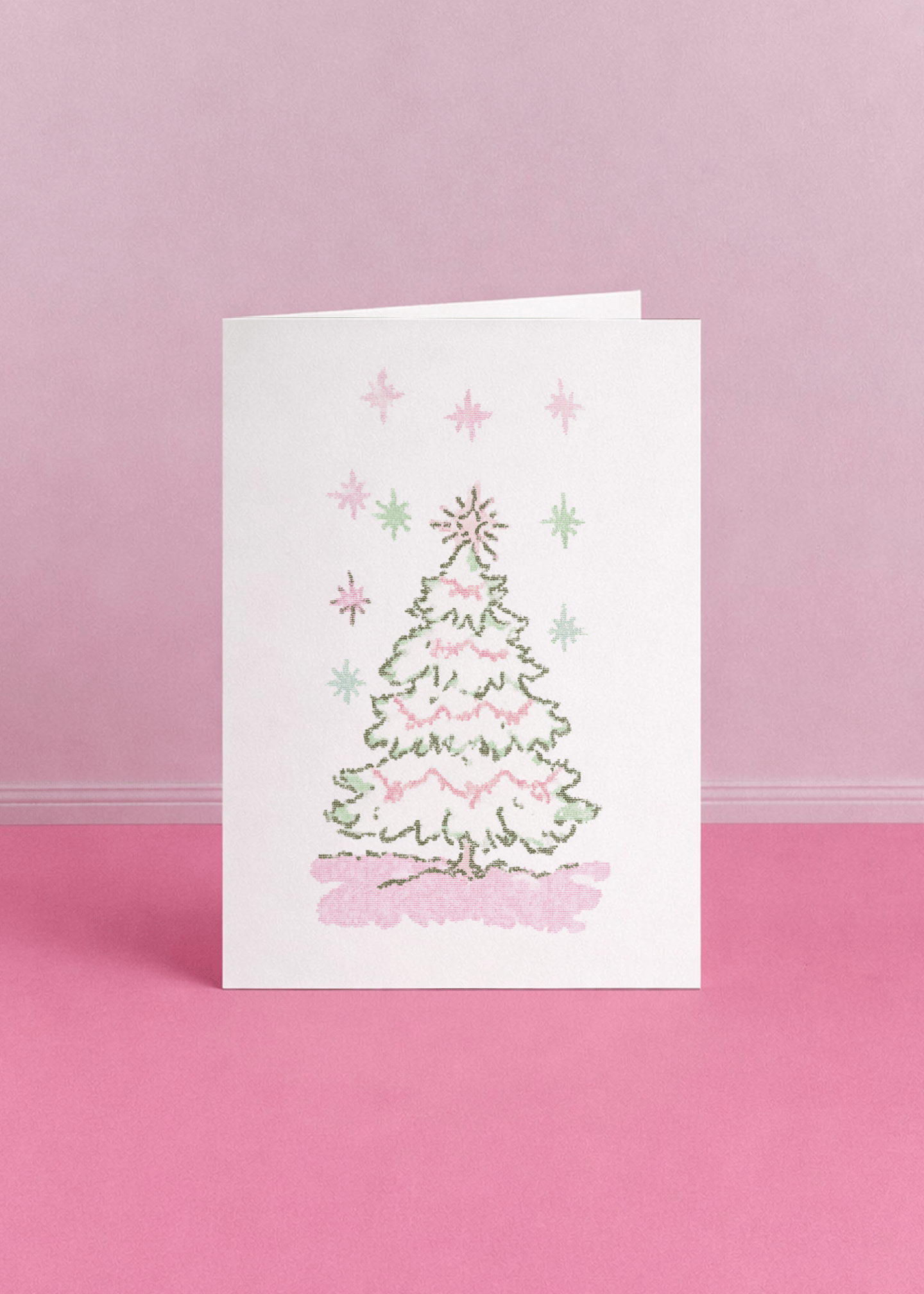 Whimsical Tree Holiday Card mockup 5