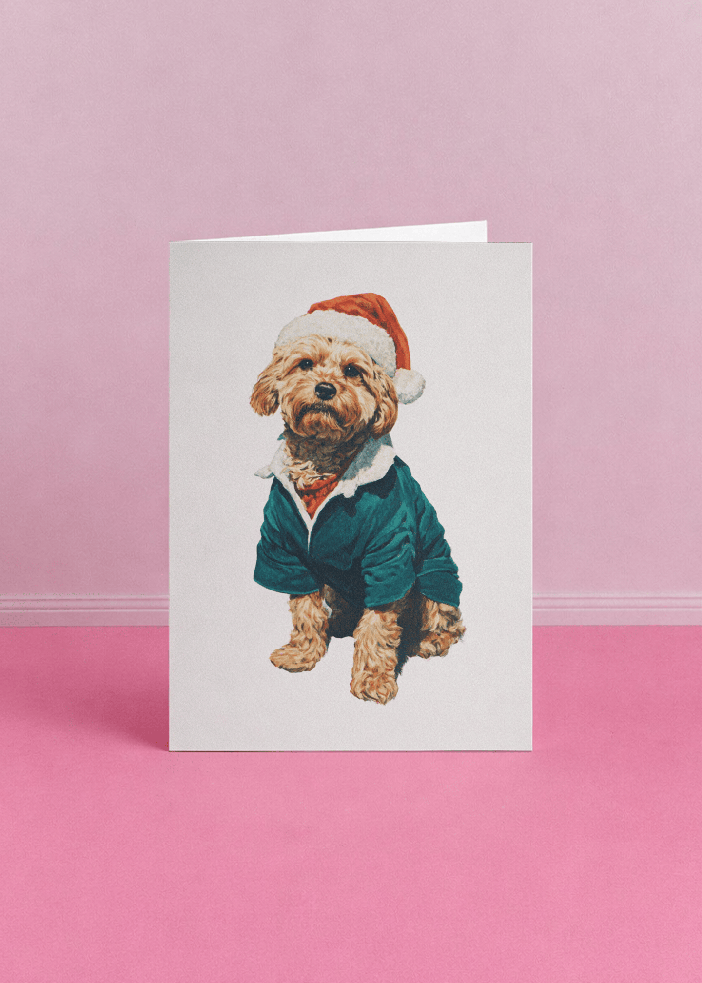 Festive Pooch Holiday Card mockup 5