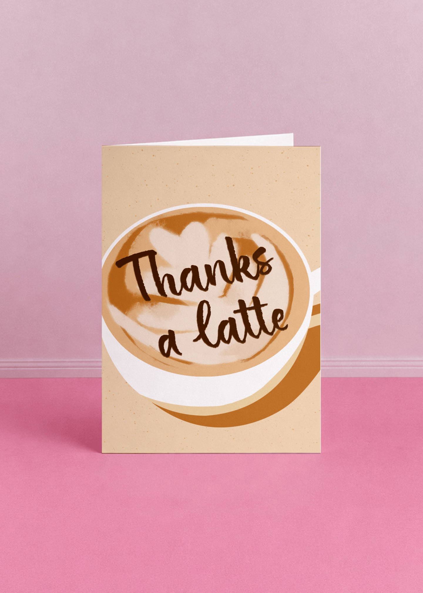 Thanks a Latte! Coffee Card mockup 5