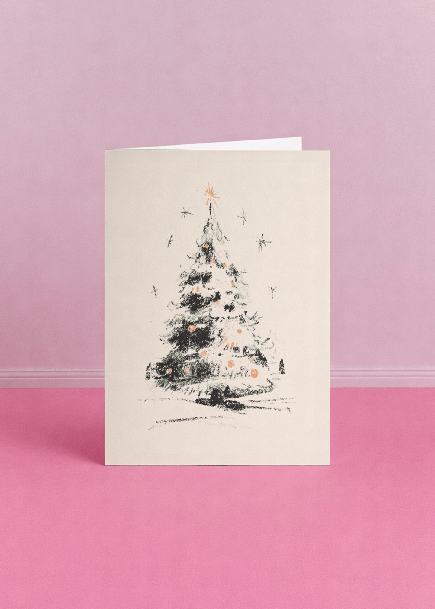 Charming Christmas Tree Card mockup 5