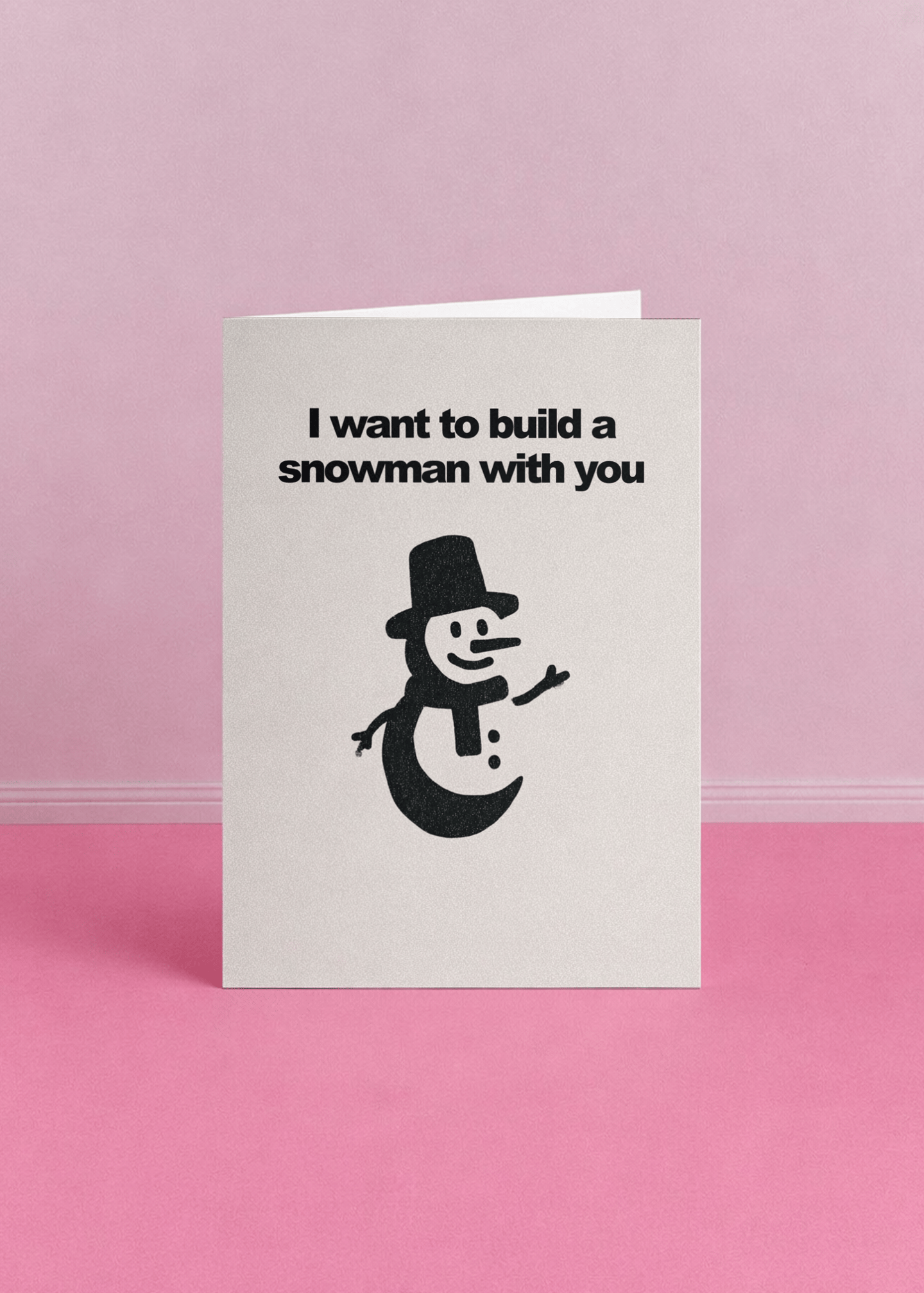 Snowman Fun Greeting Card mockup 5